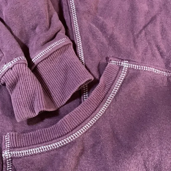 Nike purple, long sleeve, hooded sweatshirt. Zip up. Front pockets. Size large - Picture 5 of 9